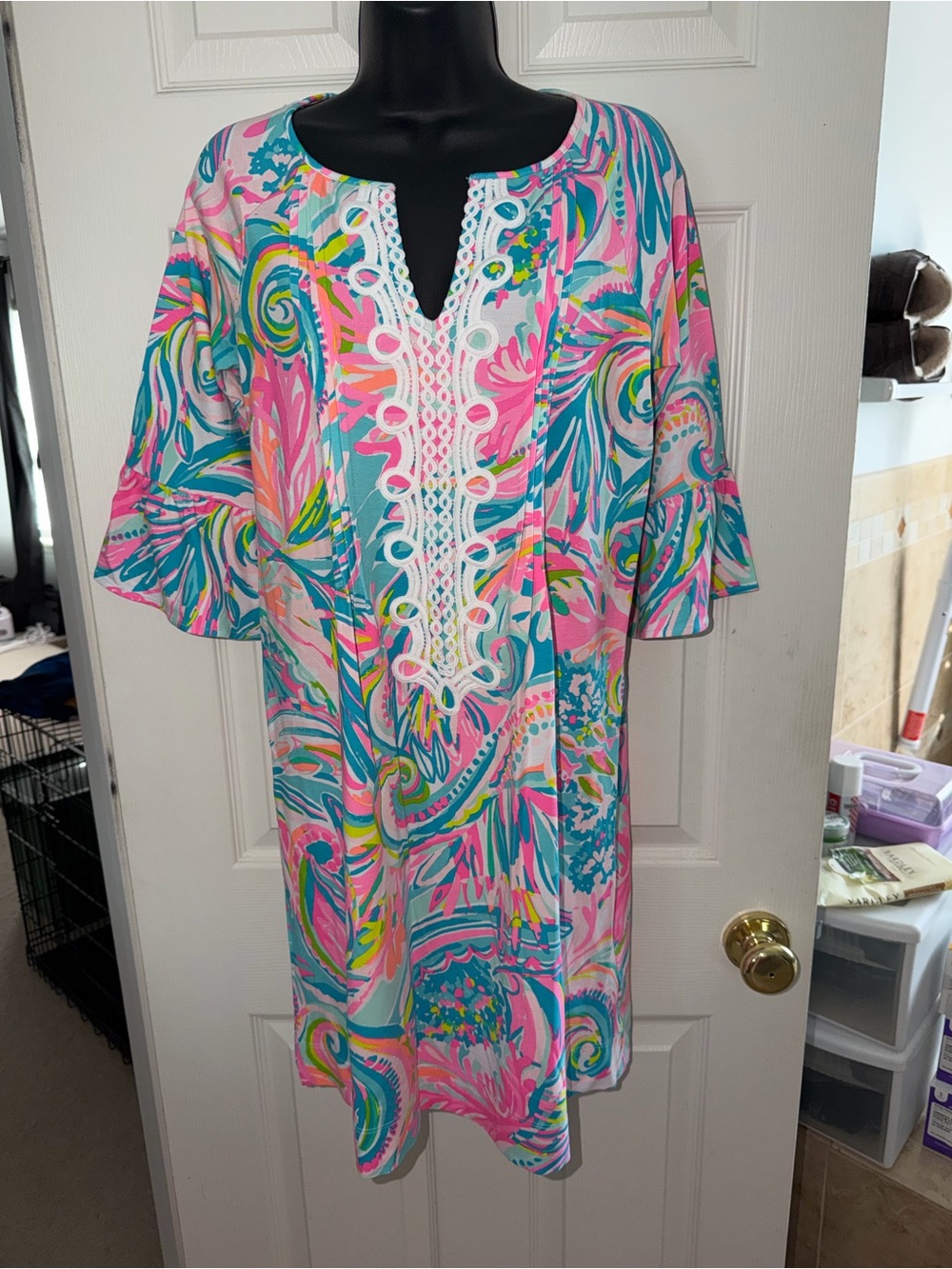 Lilly Pulitzer Krysta Tunic Dress Carnivale Coral